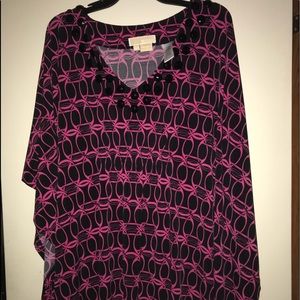 Women’s black and pink Michael Kors blouse